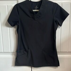 Jockey Ladies V-Neck Scrub Top - XS Black